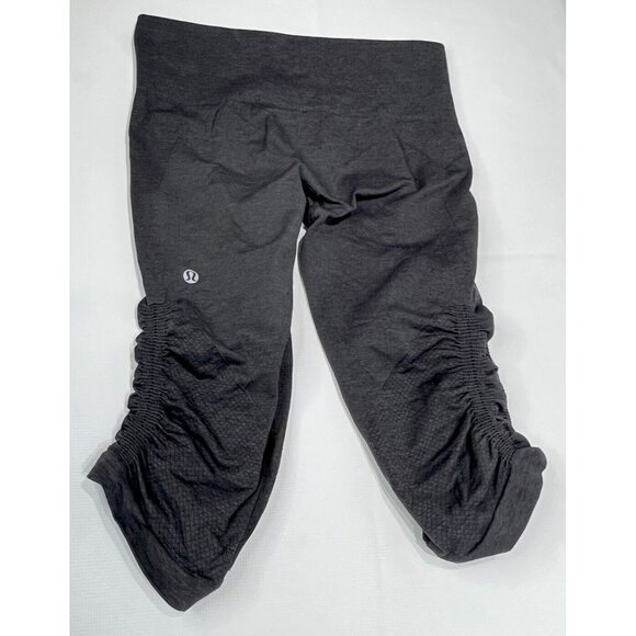 Lululemon In The Flow Crop II Leggings Womens Size 6 Gray Yoga Gym Pilates - Picture 1 of 10
